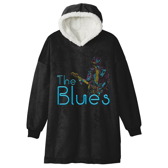 Guitarist Musician Blues Guitar Hooded Wearable Blanket