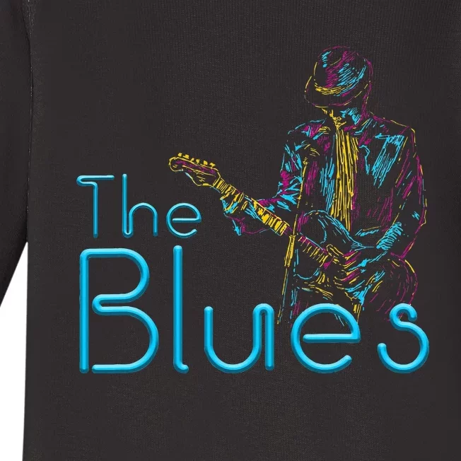 Guitarist Musician Blues Guitar Baby Long Sleeve Bodysuit