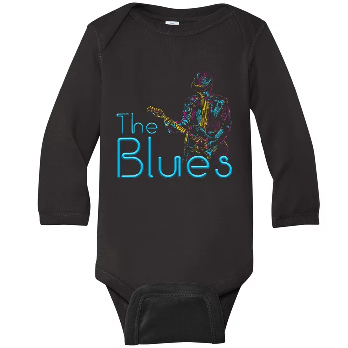 Guitarist Musician Blues Guitar Baby Long Sleeve Bodysuit