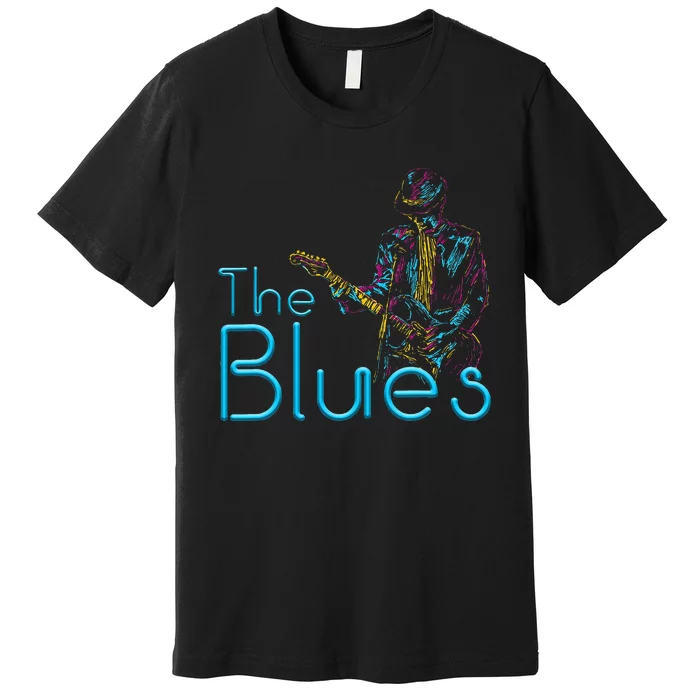 Guitarist Musician Blues Guitar Premium T-Shirt