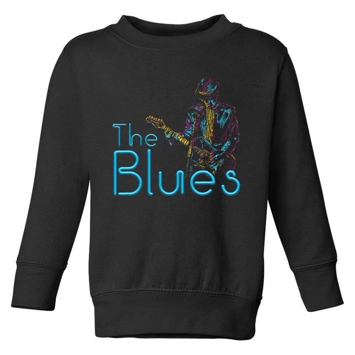 Guitarist Musician Blues Guitar Toddler Sweatshirt