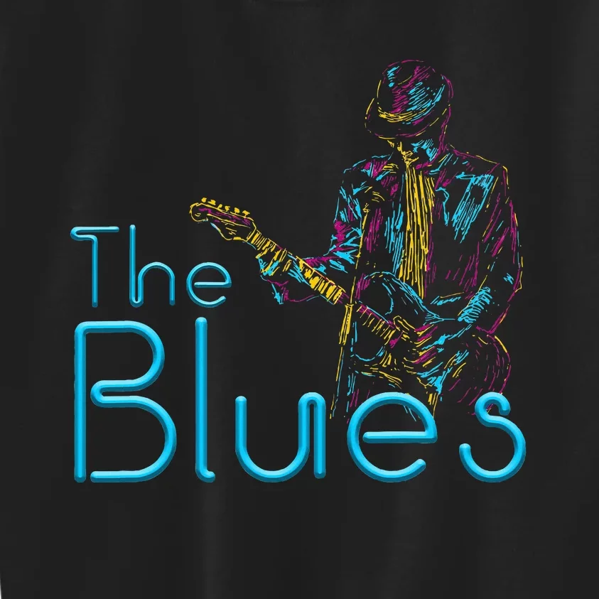 Guitarist Musician Blues Guitar Kids Sweatshirt