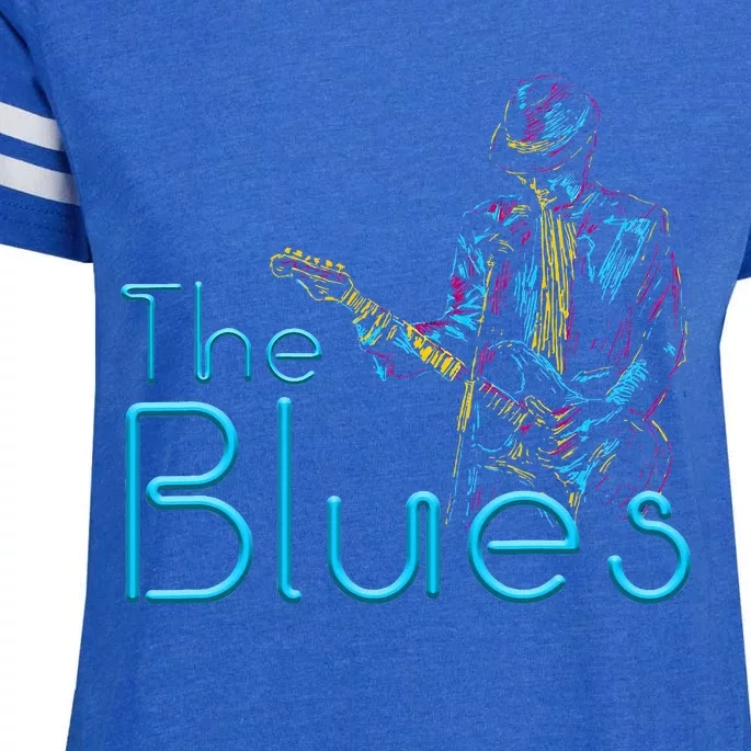 Guitarist Musician Blues Guitar Enza Ladies Jersey Football T-Shirt