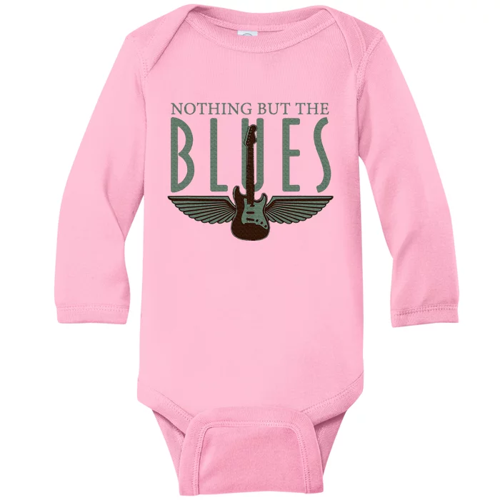 Guitarist Musician Blues Guitar Vintage Blues Music Lover Baby Long Sleeve Bodysuit