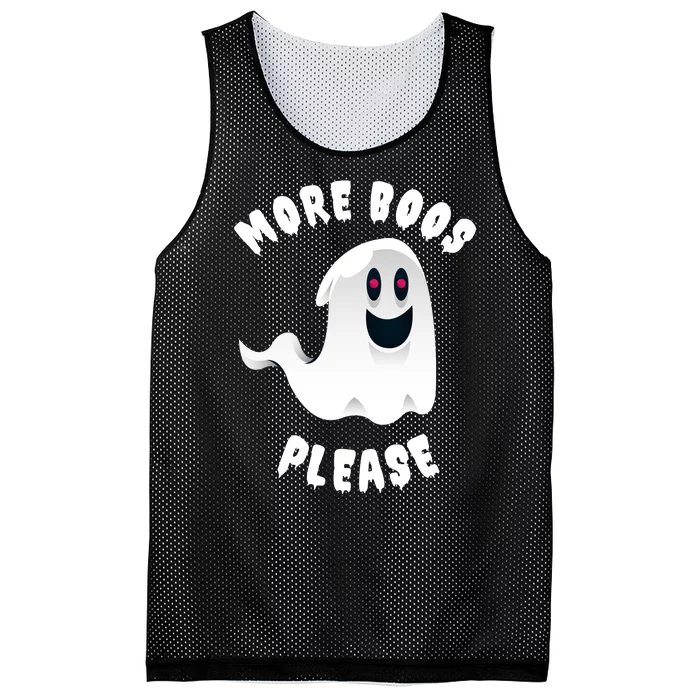 Ghost More Boos Please Halloween Mesh Reversible Basketball Jersey Tank