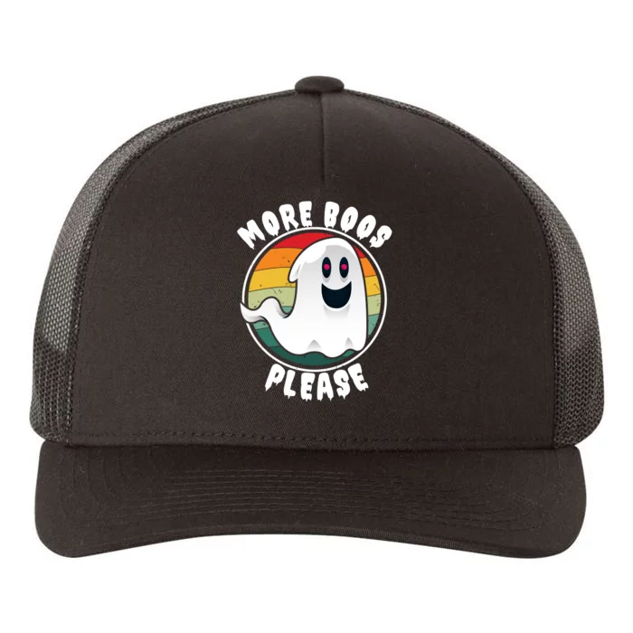 Ghost More Boos Please Halloween Yupoong Adult 5-Panel Trucker Hat