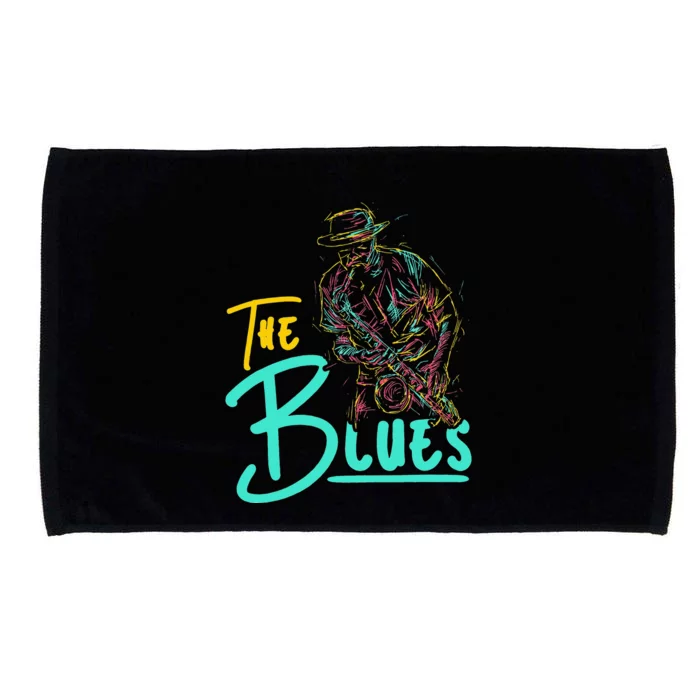 Guitarist Musician Blues Guitar Vintage Blues Music Lover Microfiber Hand Towel