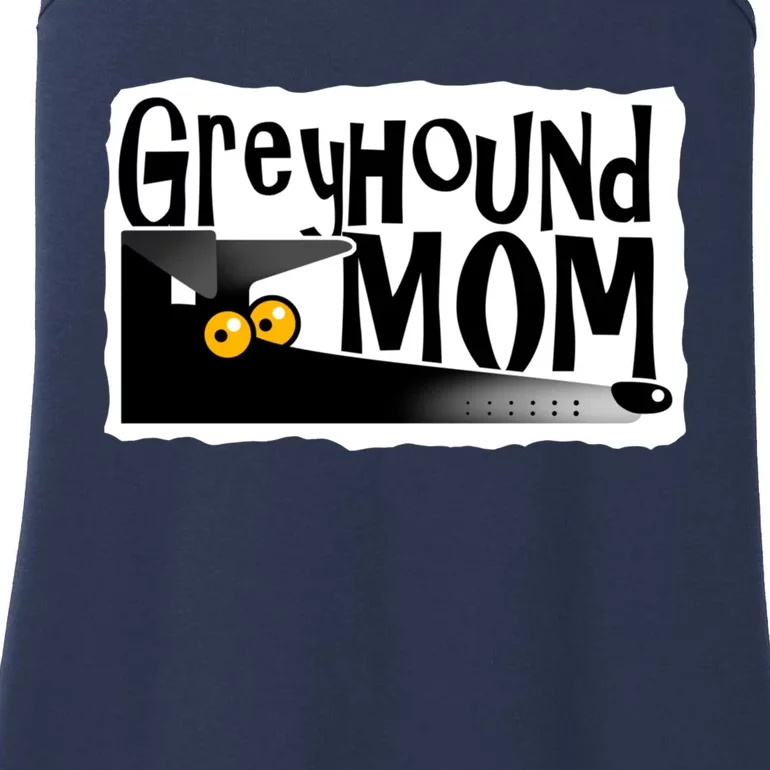 Greyhound Mom (Black) Ladies Essential Tank