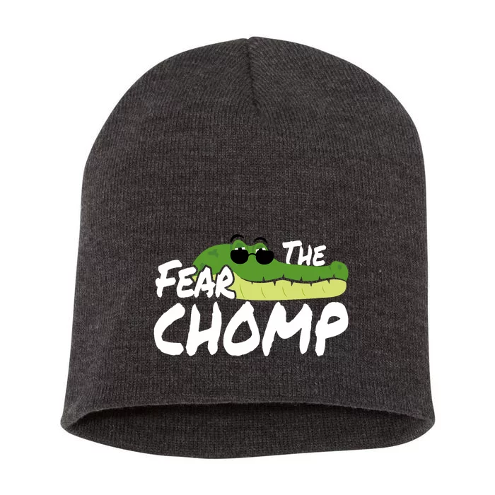 Gator Mascot Back To School Fear The Chomp Florida Game Short Acrylic Beanie