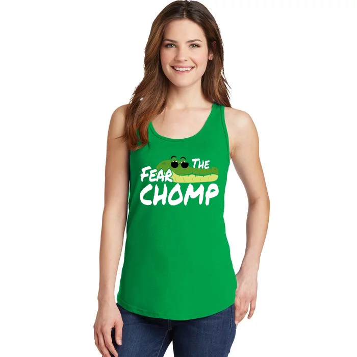 Gator Mascot Back To School Fear The Chomp Florida Game Ladies Essential Tank