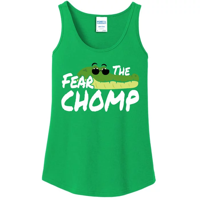 Gator Mascot Back To School Fear The Chomp Florida Game Ladies Essential Tank