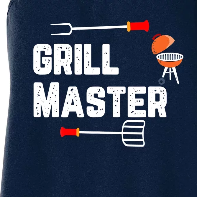 Grill Master Charcoal BBQ Cook Funny Foodie Chef Women's Racerback Tank