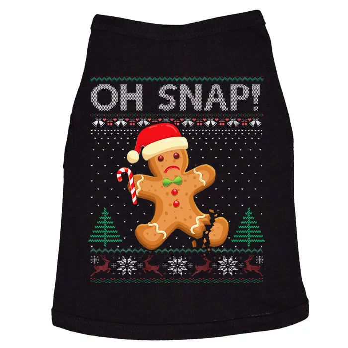 Gingerbread Man Cookie Ugly Sweater Oh Snap Christmas Doggie Tank