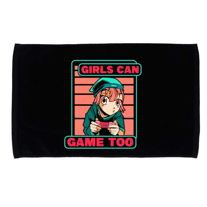 Gaming Motif Can Game Too Gamer Cool Gift Microfiber Hand Towel