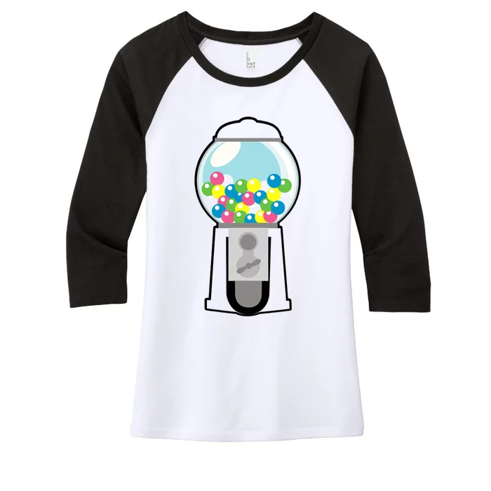 Gumball Machine Costume Halloween Kids Dress Up Women's Tri-Blend 3/4-Sleeve Raglan Shirt