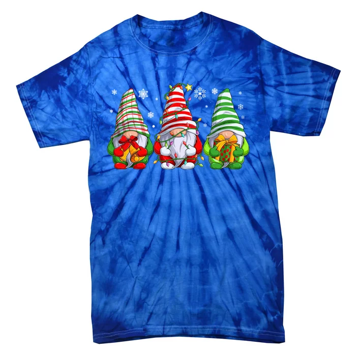 Gnomes Merry Christmas Pajama Gift Tie-Dye T-Shirt