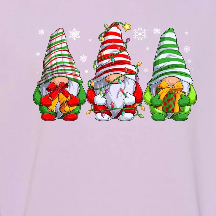 Gnomes Merry Christmas Pajama Gift Garment-Dyed Sweatshirt