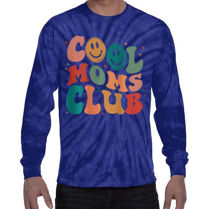 Groovy Mama Cool Moms Club Funny Women Cool Mom (On Back) Tie-Dye Long Sleeve Shirt