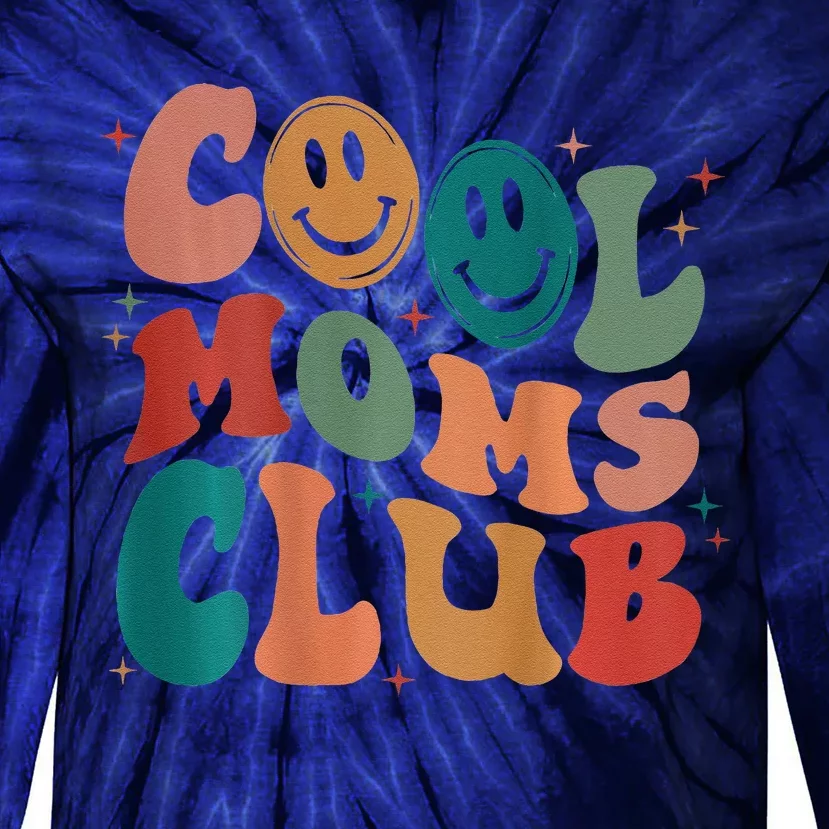 Groovy Mama Cool Moms Club Funny Women Cool Mom (On Back) Tie-Dye Long Sleeve Shirt