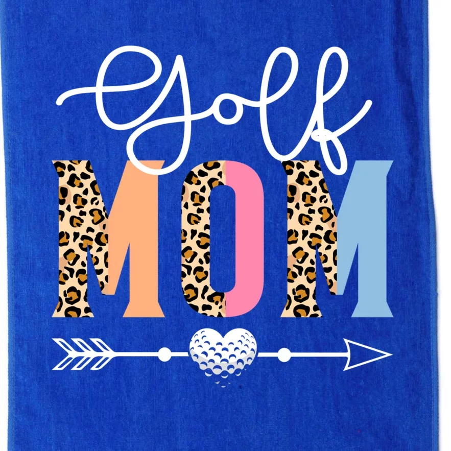 Golf Mom Cute Golf Game Mother's Day Leopard Cool Gift Platinum Collection Golf Towel