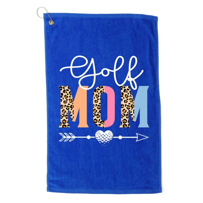 Golf Mom Cute Golf Game Mother's Day Leopard Cool Gift Platinum Collection Golf Towel