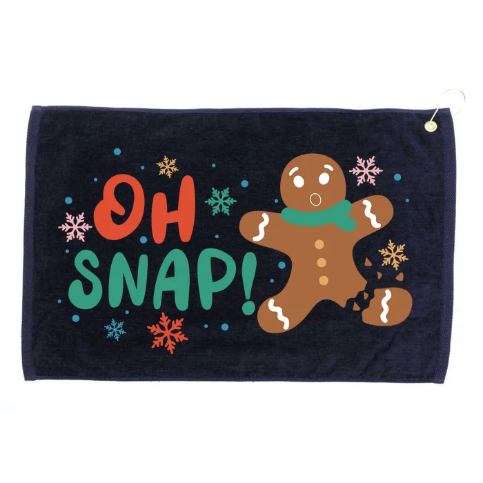 Gingerbread Man Cookie Xmas Oh Snap Funny Cute Christmas Grommeted Golf Towel