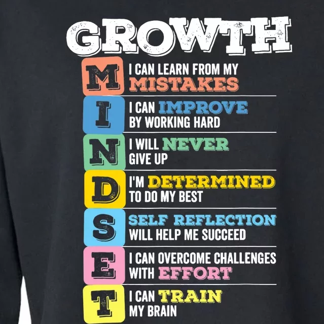 Growth Mindset Classroom Brain Motivation Entrepreneur Cropped Pullover Crew