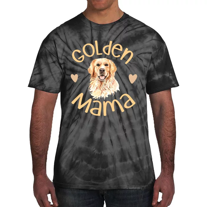 Golden Mama Cute Golden Retriever Dog Mom Pet Tie-Dye T-Shirt