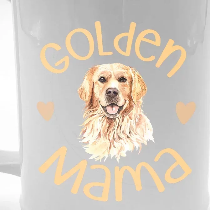 Golden Mama Cute Golden Retriever Dog Mom Pet Front & Back Beer Stein