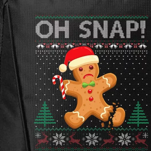 Gingerbread Man Cookie Ugly Sweater Oh Snap Christmas City Backpack