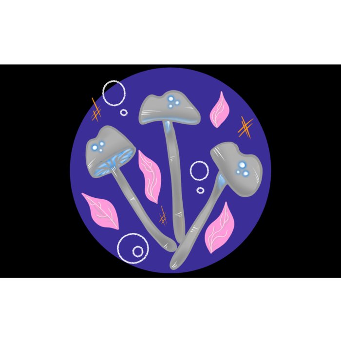 Grey Mushrooms Clipart Illustration Bumper Sticker