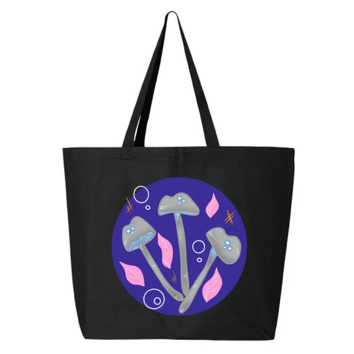 Grey Mushrooms Clipart Illustration 25L Jumbo Tote