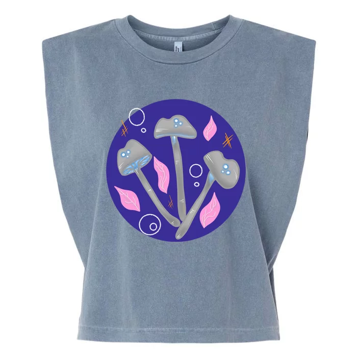 Grey Mushrooms Clipart Illustration Garment-Dyed Women's Muscle Tee