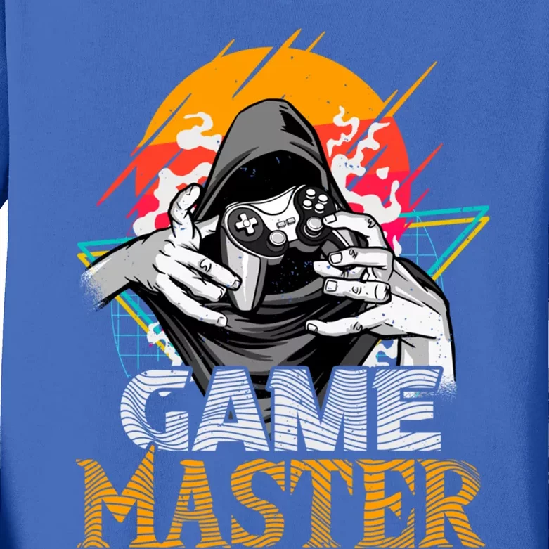 Game Master Cool Video Gaming Pc Gamer Illustration Gift Kids Long Sleeve Shirt