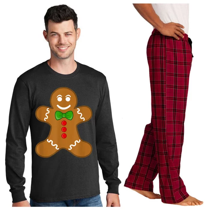 Gingerbread Man Christmas Cookie Baking Holiday Tee Long Sleeve Pajama Set