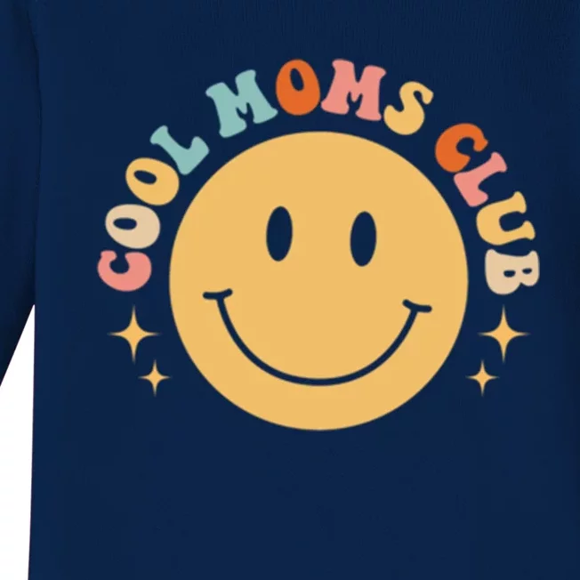 Groovy Mama Cool Moms Club Funny Cool Mom ( 2 Sided) Gift Baby Long Sleeve Bodysuit