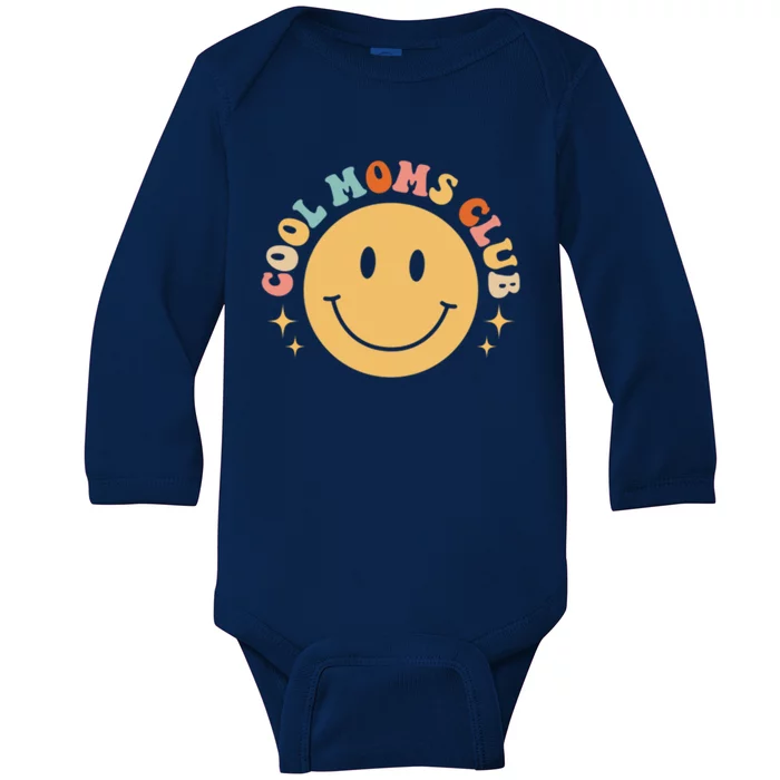 Groovy Mama Cool Moms Club Funny Cool Mom ( 2 Sided) Gift Baby Long Sleeve Bodysuit