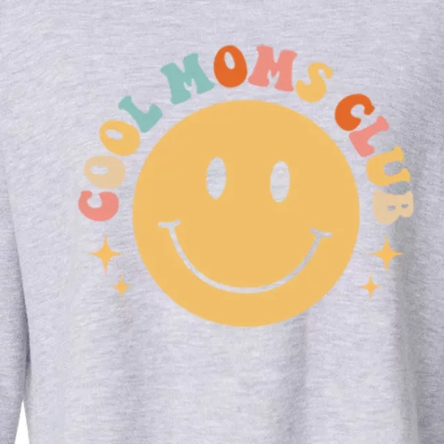 Groovy Mama Cool Moms Club Funny Cool Mom ( 2 Sided) Gift Cropped Pullover Crew