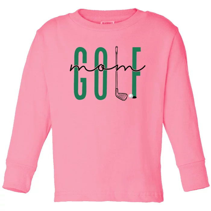 Golf Mom Crewneck Mothers Day Master Golf Toddler Long Sleeve Shirt