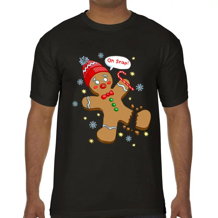 Gingerbread Man Cookie Xmas Oh Snap Funny Cute Christmas Comfort Colors T-Shirt