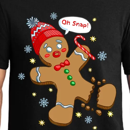 Gingerbread Man Cookie Xmas Oh Snap Funny Cute Christmas Pajama Set