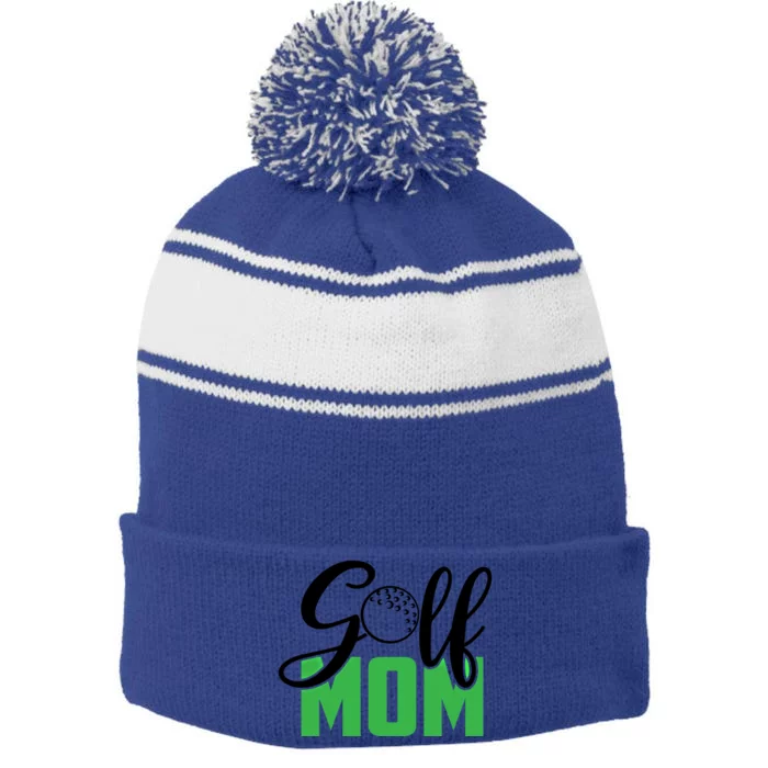 Golf Mom Cute Gift For Golfing Mothers Cute Gift Mom Gift Stripe Pom Pom Beanie