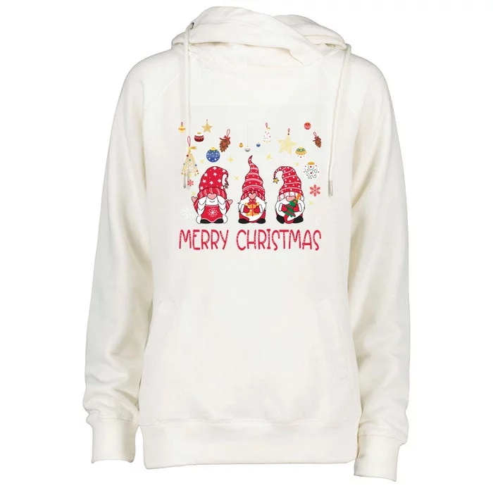 Gnomies Merry Christmas Family Christmas Gnome Gift Womens Funnel Neck Pullover Hood