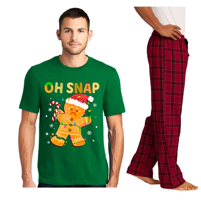 Gingerbread Man Cookie Xmas Oh Snap Funny Cute Christmas Pajama Set