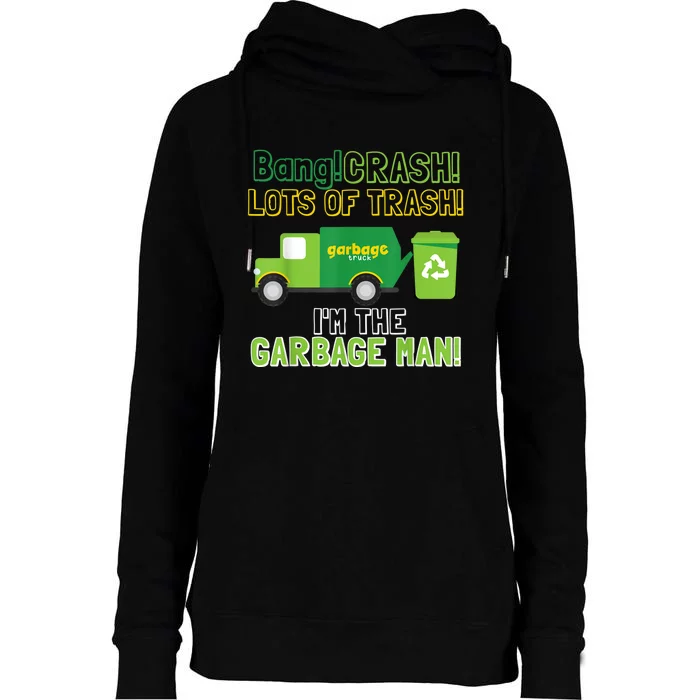 Garbage Man Costume Garbage Trucks Adults Kids & Toddlers Womens Funnel Neck Pullover Hood