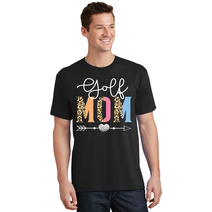 Golf Mom Cute Golf Game Mother's Day Leopard T-Shirt