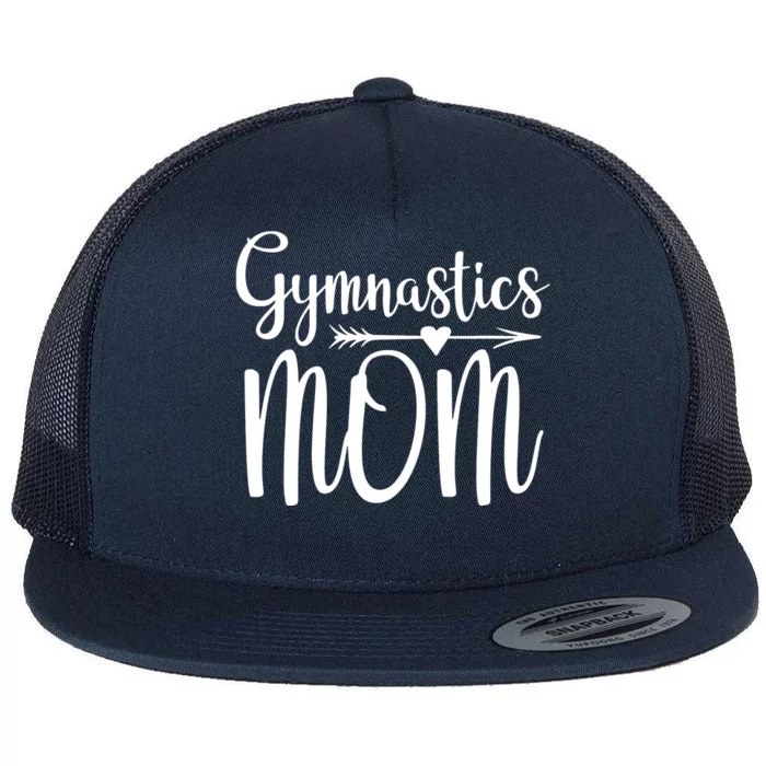 Gymnastics Mom Cute Gymnast Parent Flat Bill Trucker Hat