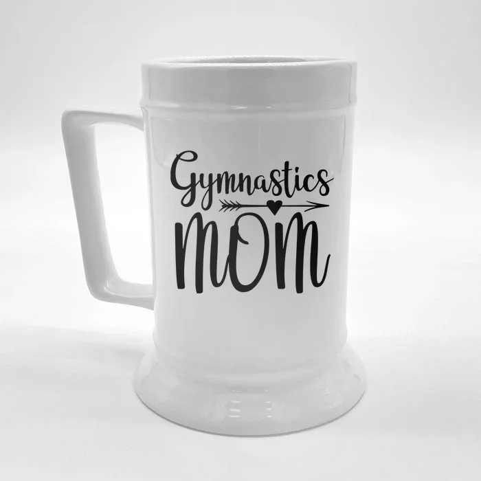 Gymnastics Mom Cute Gymnast Parent Front & Back Beer Stein