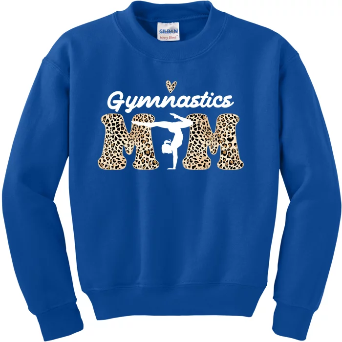 Gymnastics Mom Cute Leopard Gymnast Mother's Day Meaningful Gift Kids Sweatshirt