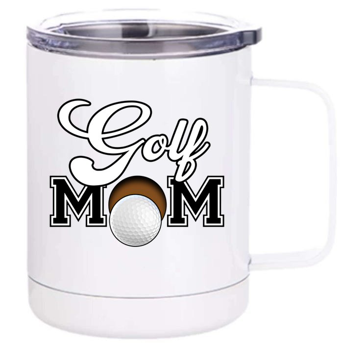 Golf Mom Cool Gift Front & Back 12oz Stainless Steel Tumbler Cup